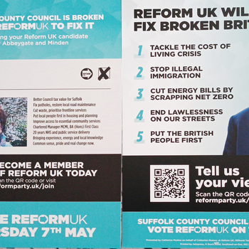 Thumbnail of leaflet - Reform UK leaflet