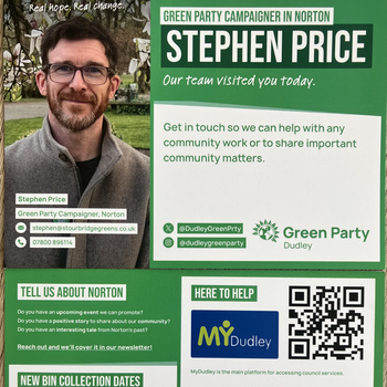 Thumbnail of leaflet - Green Party leaflet