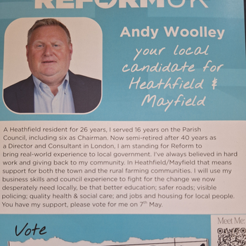Thumbnail of leaflet - Reform UK leaflet