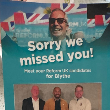 Thumbnail of leaflet - Reform UK leaflet