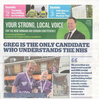 Thumbnail of leaflet - Conservative and Unionist Party leaflet