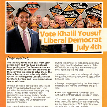 Thumbnail of leaflet - Liberal Democrats leaflet