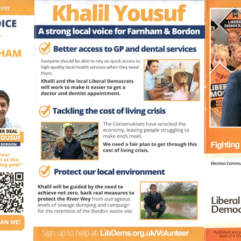 Thumbnail of leaflet - Liberal Democrats leaflet
