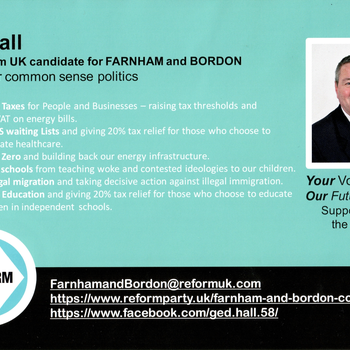 Thumbnail of leaflet - Reform UK leaflet