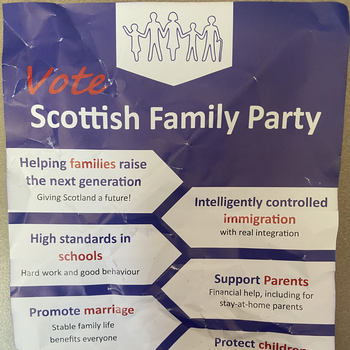 Thumbnail of leaflet - Scottish Family Party leaflet