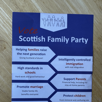 Thumbnail of leaflet - Scottish Family Party leaflet