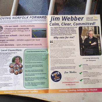 Thumbnail of leaflet - Liberal Democrats leaflet