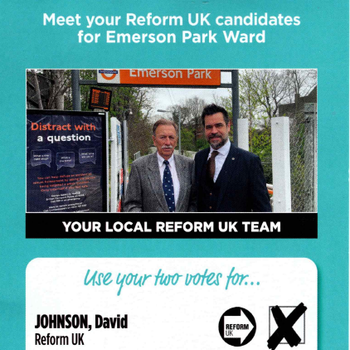 Thumbnail of leaflet - Reform UK leaflet