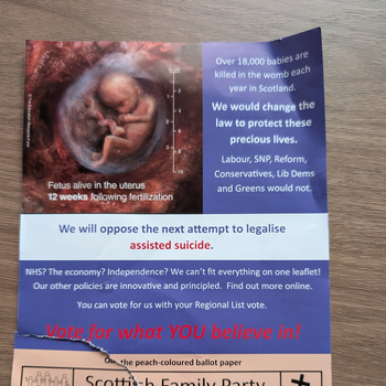 Thumbnail of leaflet - Scottish Family Party leaflet