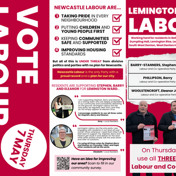 Thumbnail of leaflet - Labour and Co-operative Party leaflet