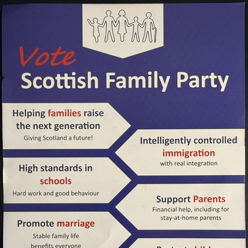 Thumbnail of leaflet - Scottish Family Party leaflet