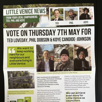 Thumbnail of leaflet - Green Party leaflet