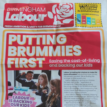 Thumbnail of leaflet - Labour Party leaflet