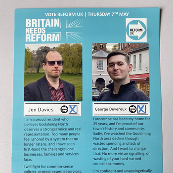 Thumbnail of leaflet - Reform UK leaflet