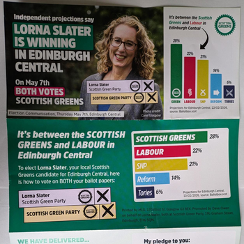 Thumbnail of leaflet - Scottish Green Party leaflet