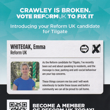 Thumbnail of leaflet - Reform UK leaflet