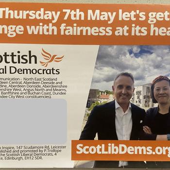 Thumbnail of leaflet - Liberal Democrats leaflet