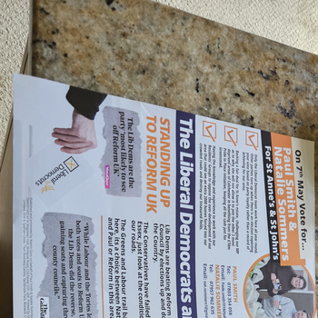 Thumbnail of leaflet - Liberal Democrats leaflet