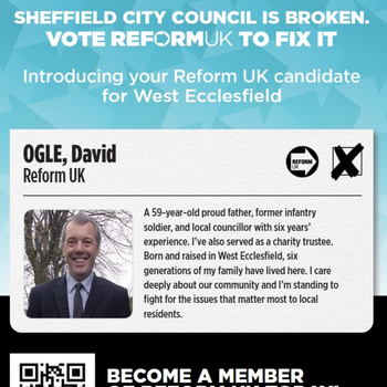 Thumbnail of leaflet - Reform UK leaflet