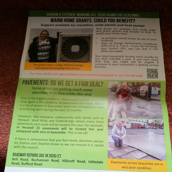 Thumbnail of leaflet - Green Party leaflet