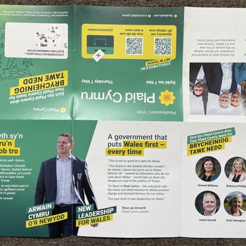 Thumbnail of leaflet - Plaid Cymru - The Party of Wales leaflet