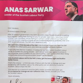 Thumbnail of leaflet - Labour Party leaflet