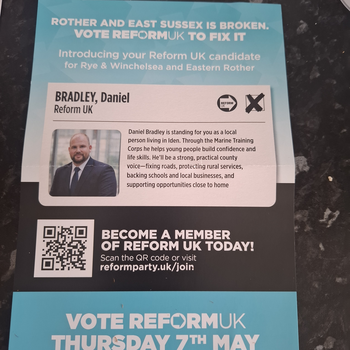 Thumbnail of leaflet - Reform UK leaflet