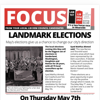 Thumbnail of leaflet - Liberal Democrats leaflet