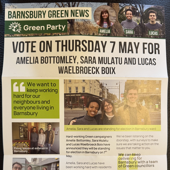 Thumbnail of leaflet - Green Party leaflet