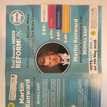 Thumbnail of leaflet - Reform UK leaflet