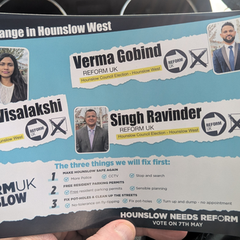 Thumbnail of leaflet - Reform UK leaflet