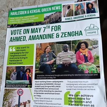 Thumbnail of leaflet - Green Party leaflet