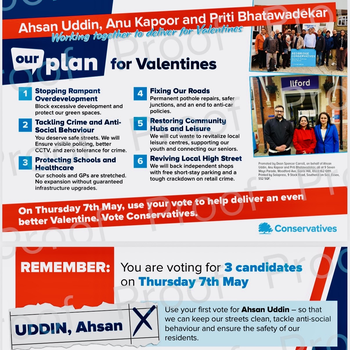 Thumbnail of leaflet - Conservative and Unionist Party leaflet
