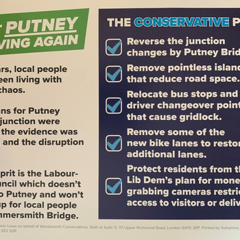 Thumbnail of leaflet - Conservative and Unionist Party leaflet