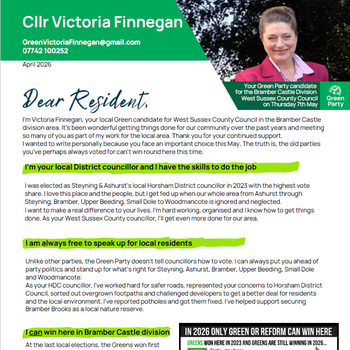 Thumbnail of leaflet - Green Party leaflet