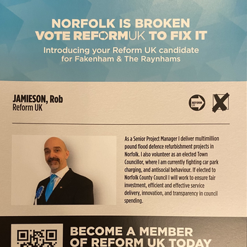 Thumbnail of leaflet - Reform UK leaflet