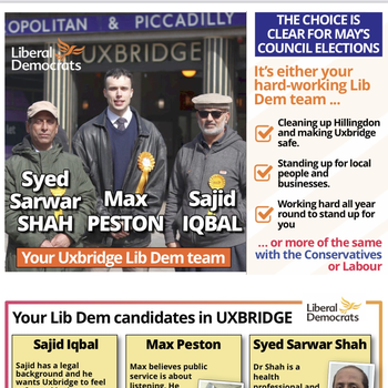 Thumbnail of leaflet - Liberal Democrats leaflet