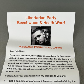 Thumbnail of leaflet - Libertarian Party leaflet