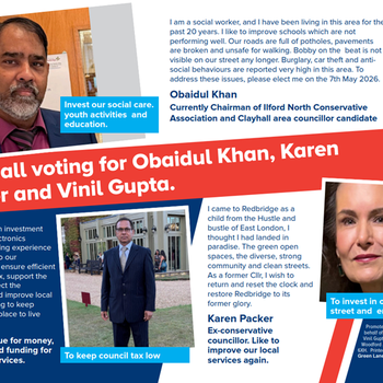 Thumbnail of leaflet - Conservative and Unionist Party leaflet