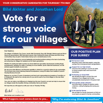 Thumbnail of leaflet - Conservative and Unionist Party leaflet