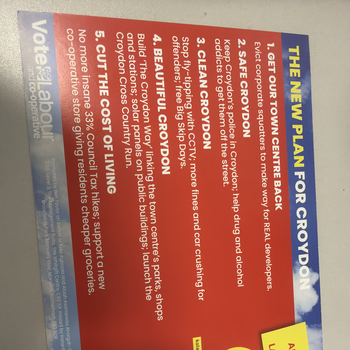 Thumbnail of leaflet - Labour Party leaflet