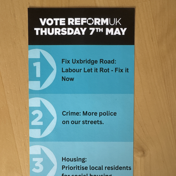 Thumbnail of leaflet - Reform UK leaflet