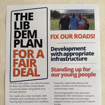 Thumbnail of leaflet - Liberal Democrats leaflet