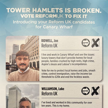 Thumbnail of leaflet - Reform UK leaflet