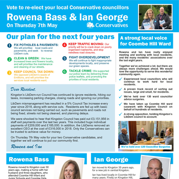 Thumbnail of leaflet - Conservative and Unionist Party leaflet