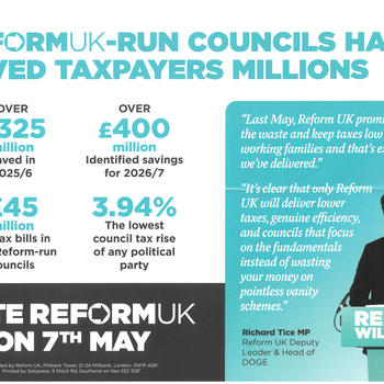 Thumbnail of leaflet - Reform UK leaflet