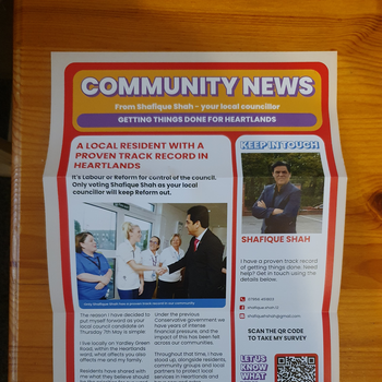 Thumbnail of leaflet - Labour Party leaflet