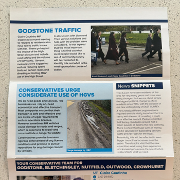 Thumbnail of leaflet - Conservative and Unionist Party leaflet