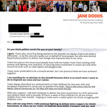 Thumbnail of leaflet - Liberal Democrats leaflet