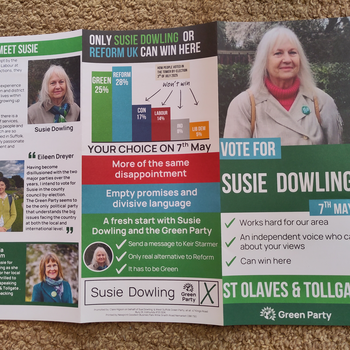 Thumbnail of leaflet - Green Party leaflet